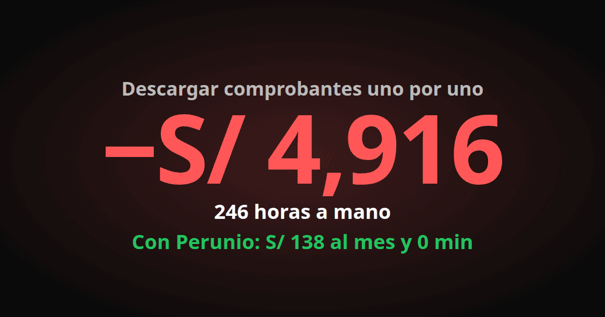 Descargar comprobantes uno por uno puede costarte casi S/ 5,000: los números reales