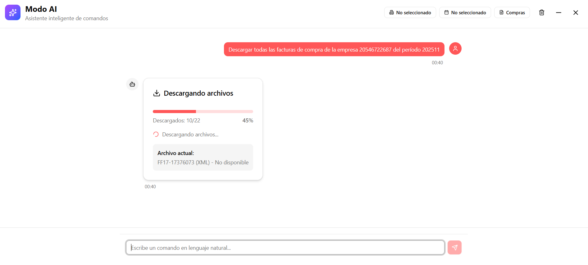 Comandos Rápidos - Sistema de consulta con lenguaje natural